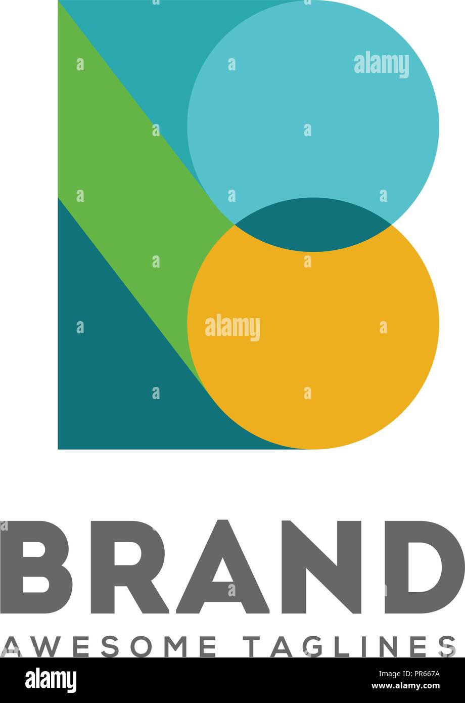 creative and simple letter B colorful element logo vector Stock Vector