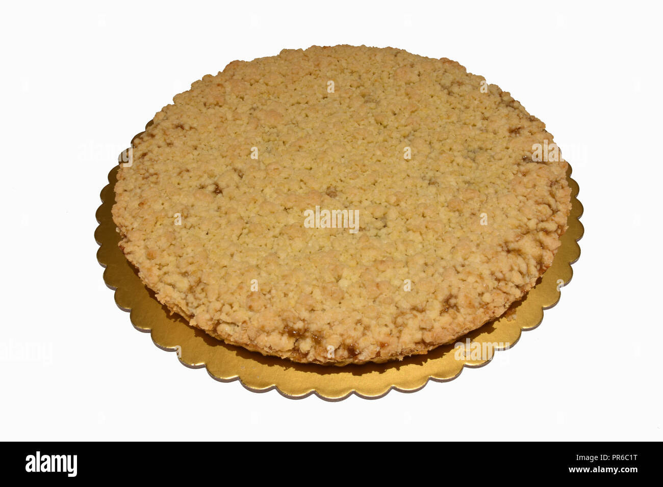 view of crumbled cake Stock Photo Alamy