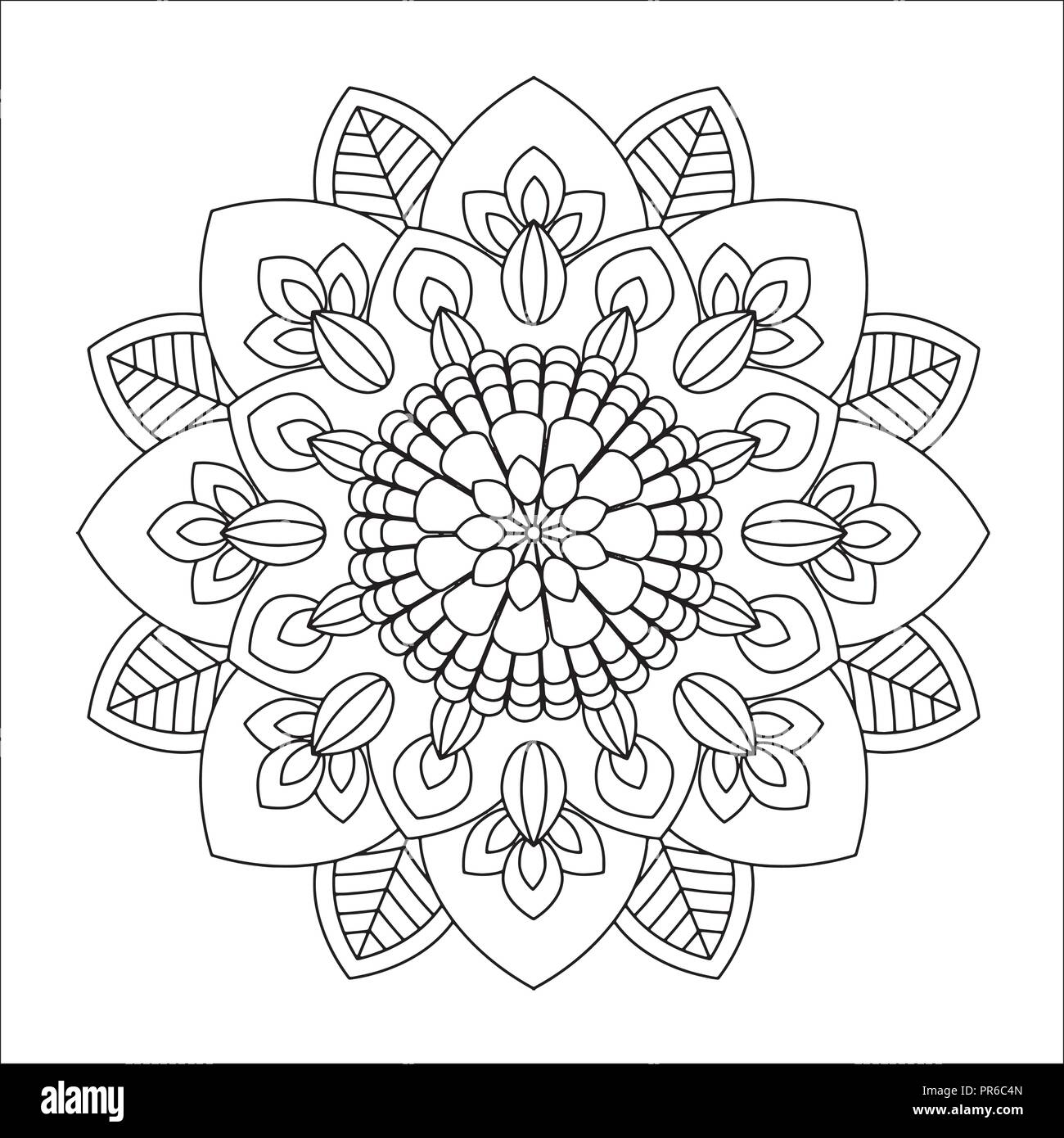 Flower mandala vector illustration. Oriental pattern, vintage ...