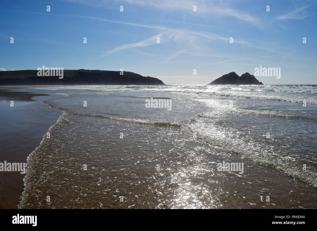 Holywell beach, Holywell, Cornwall, 140918 Stock Photo Alamy