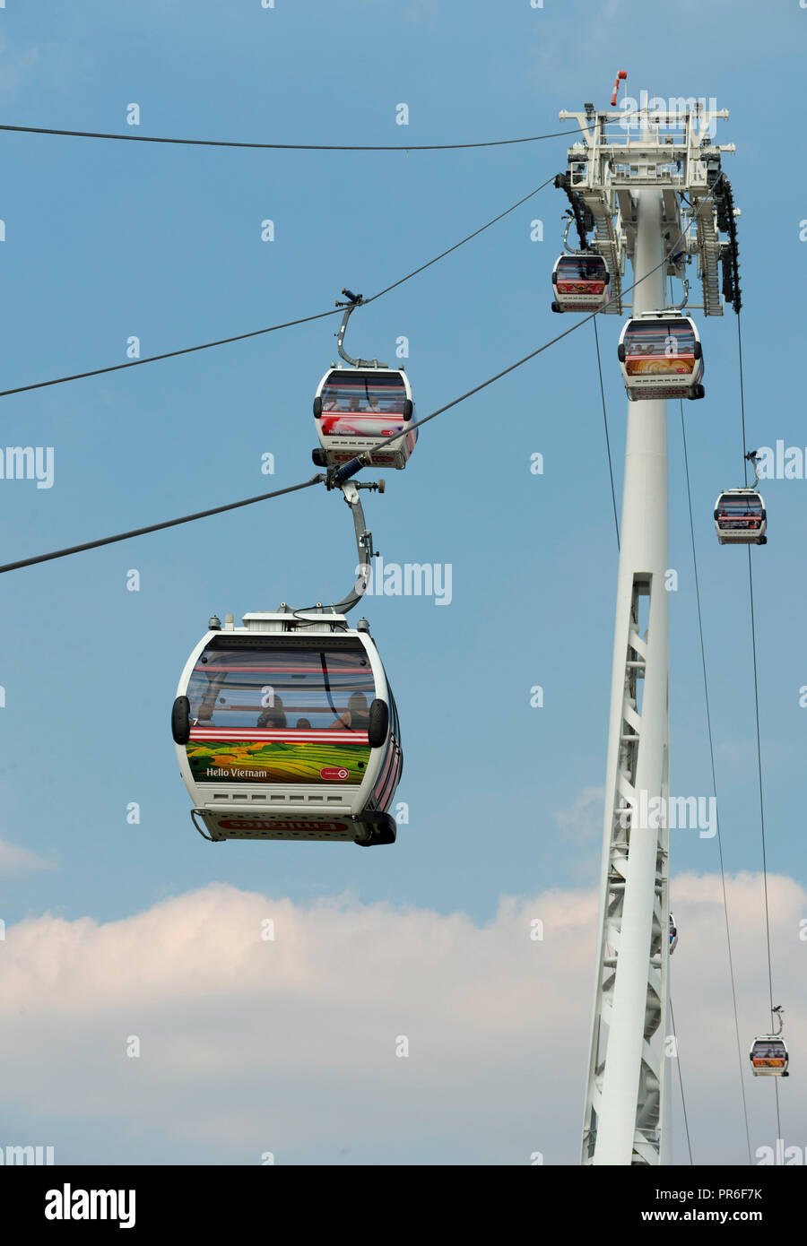 Emirates Cable Car Greenwich London UK Stock Photo