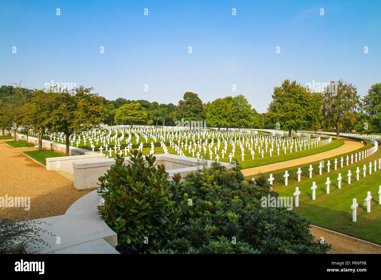 Cambridge American Cemetery near Madingley in Cambridge, England Stock Photo