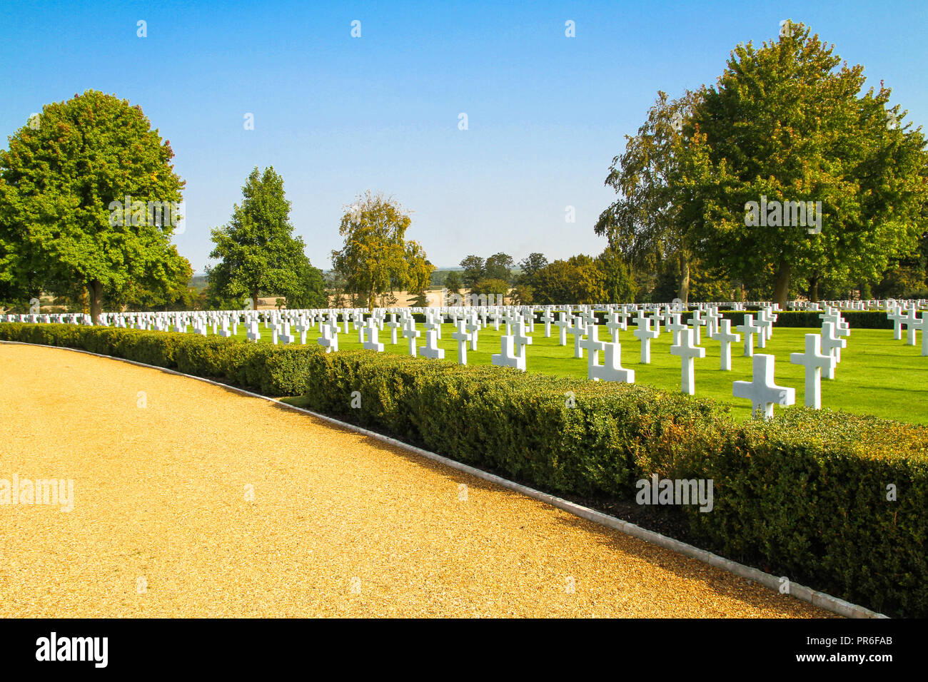 Cambridge American Cemetery near Madingley in Cambridge, England Stock Photo