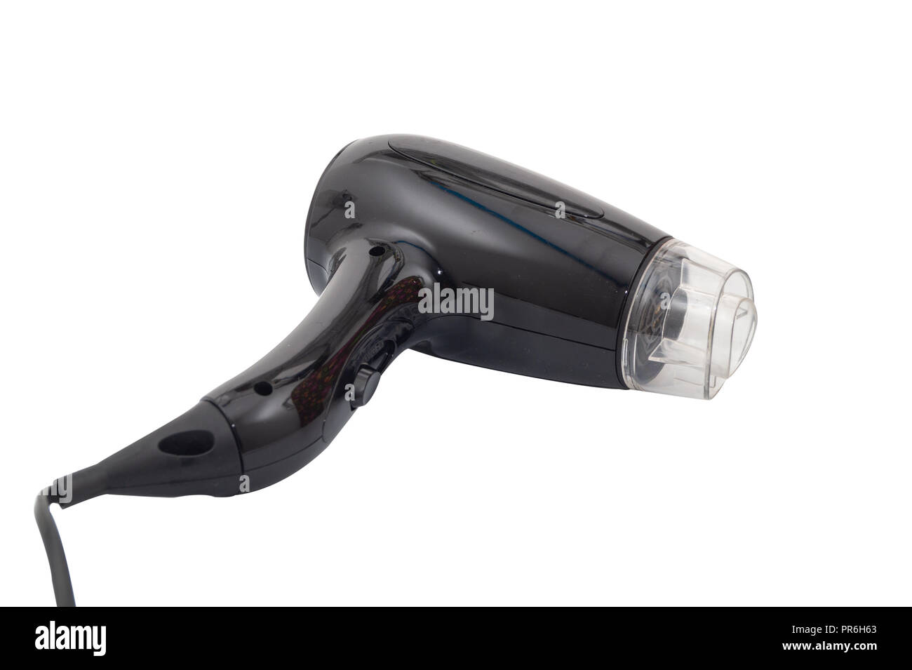 electric hairdryer in close up on white background Stock Photo