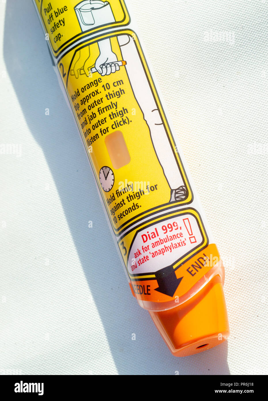 Epinephrine Autoinjector or Epipen for injecting doses of epinephrine or  adrenaline through a needle into a patient suffering an allergy Stock Photo  - Alamy