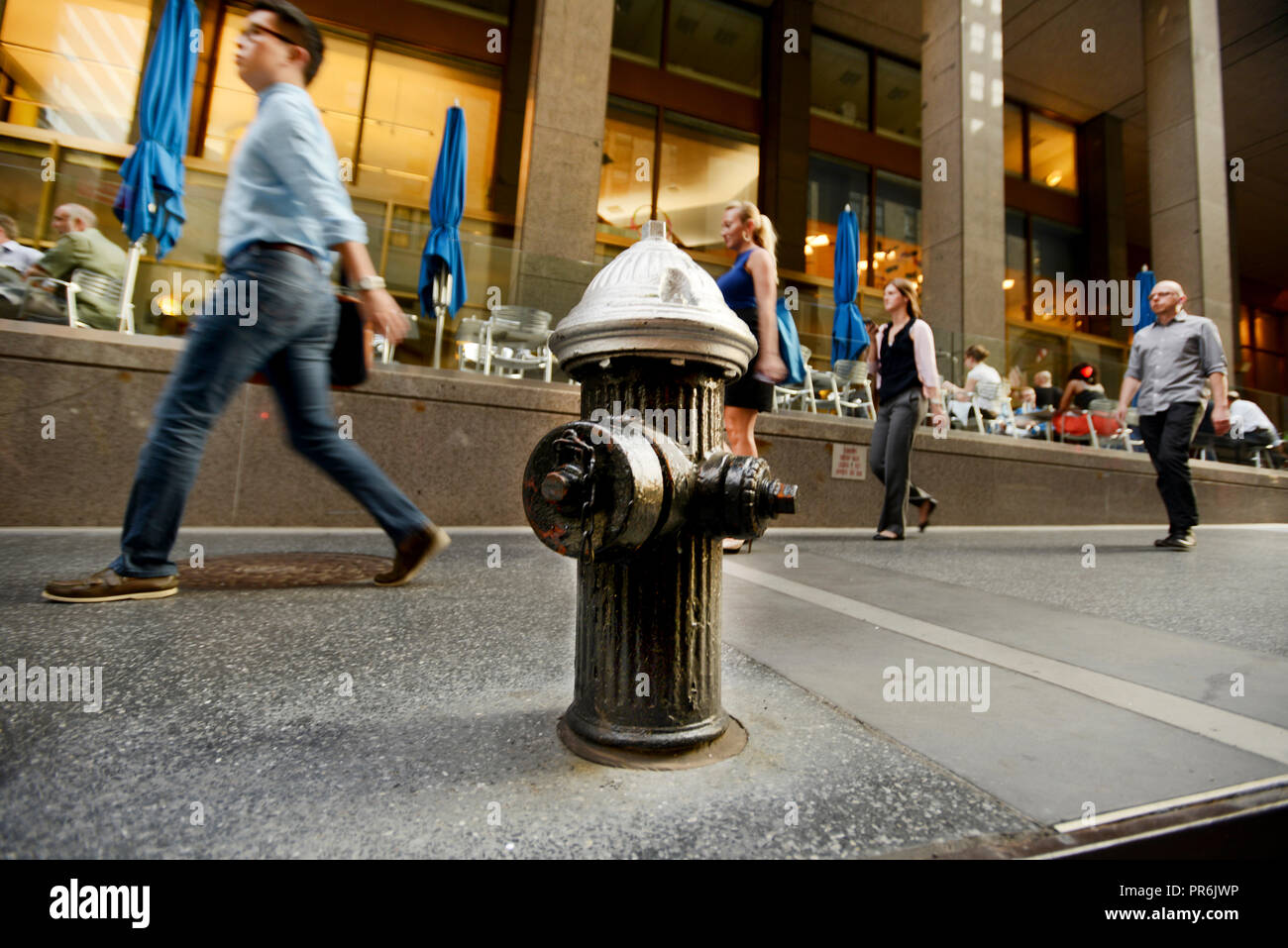 New york city fire hydrants spray water hires stock photography and