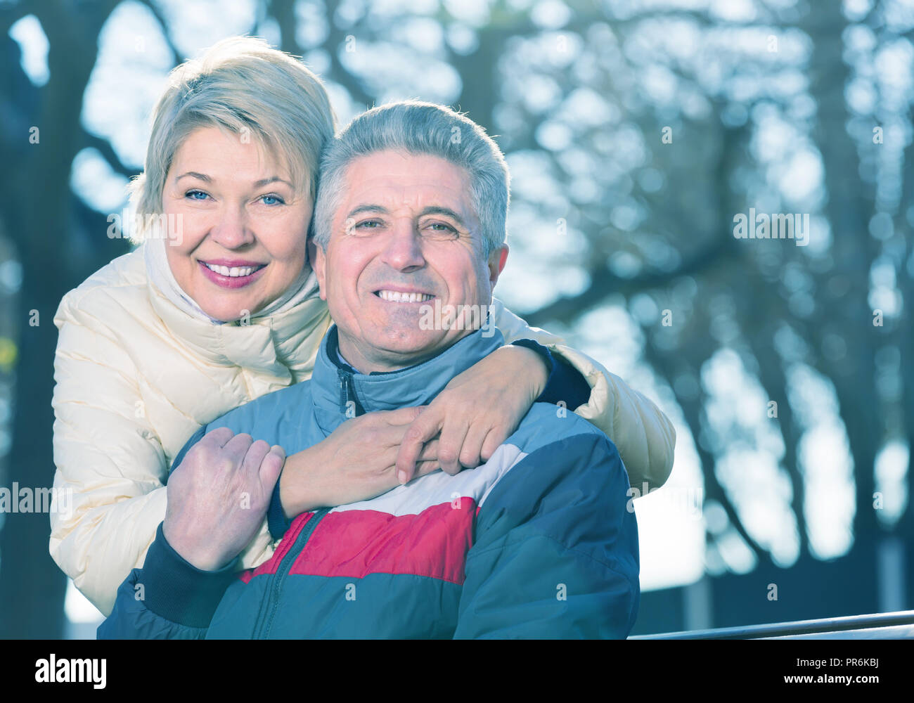 Middle aged couple cuddling on hi-res stock photography and images - Alamy