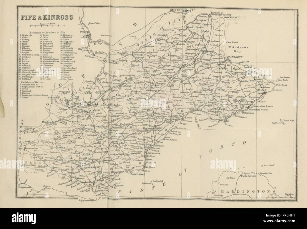 East Neuk Of Fife Map Page 6 Of 'Guide To The East Neuk Of Fife. Embracing All The Towns And  Villages, Antiquities And Places Of Interest Between Fifeness And Leven,  Etc. [With Plates And A Map.]' Stock