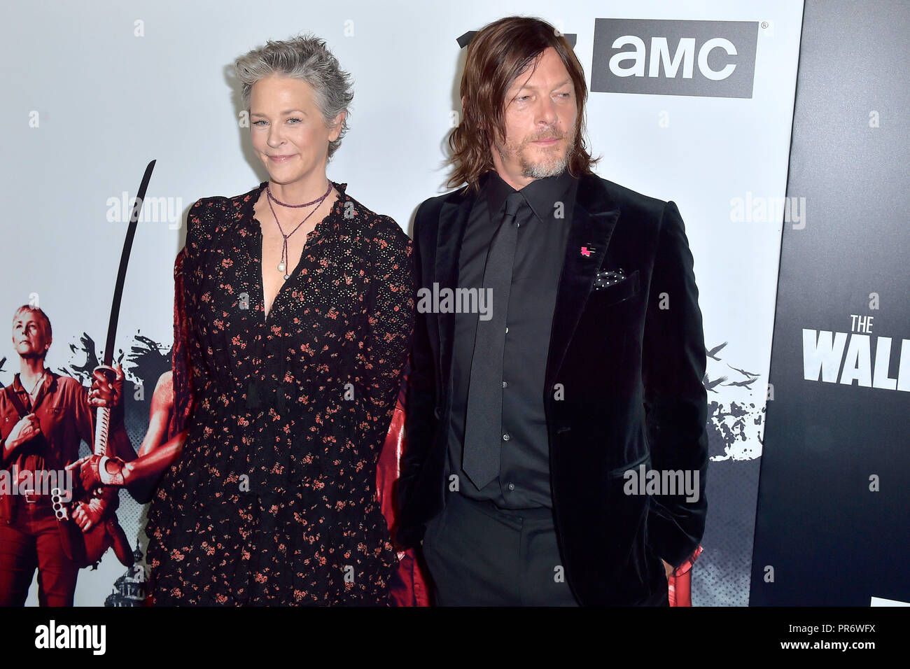 Melissa McBride and Norman Reedus attending the AMC's 'The Walking Dead'  Season 9 premiere at DGA Theater on September 27, 2018 in Los Angeles,  California Stock Photo - Alamy