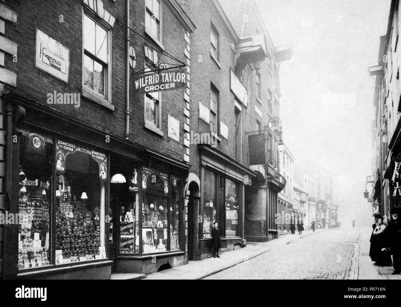 Buttermarket Street, Warrington early 1900s Stock Photo Alamy