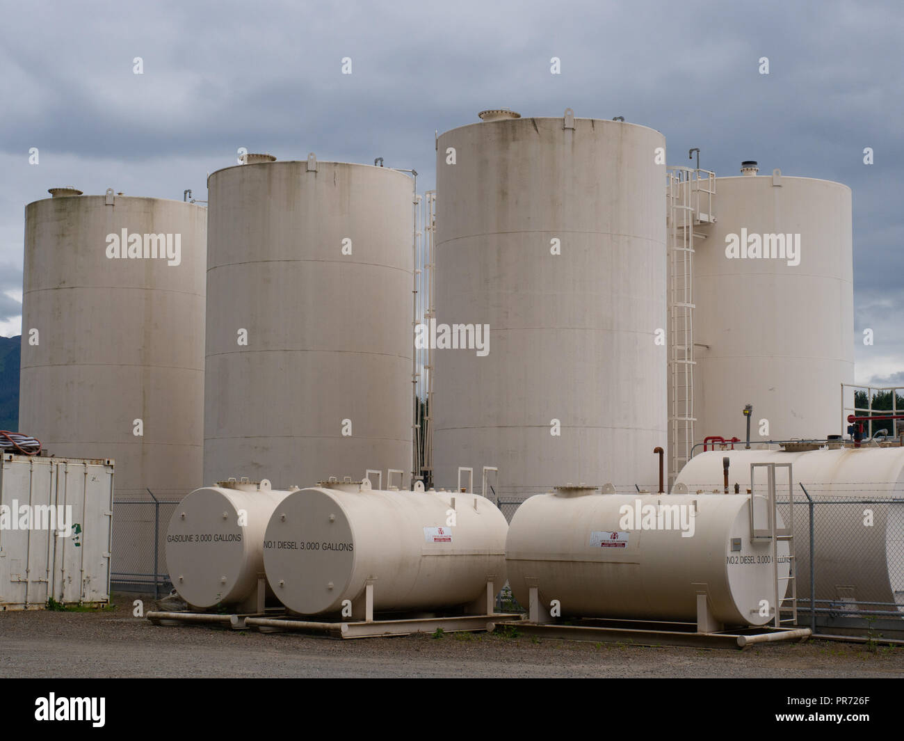 Silos And Fuel Tanks Stock Photo Alamy