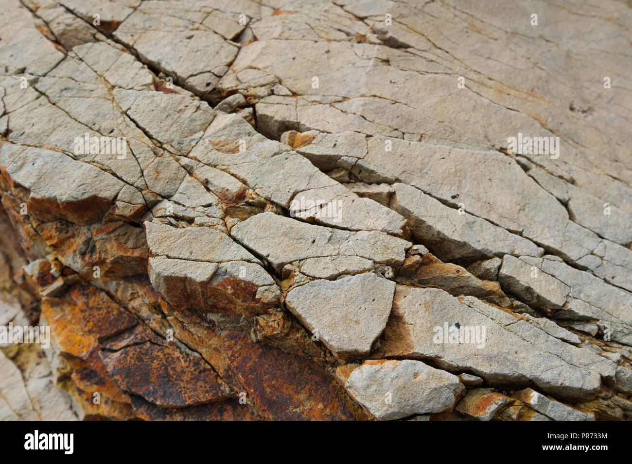 cracked rocks,  stone rock texture closeup  - Stock Photo