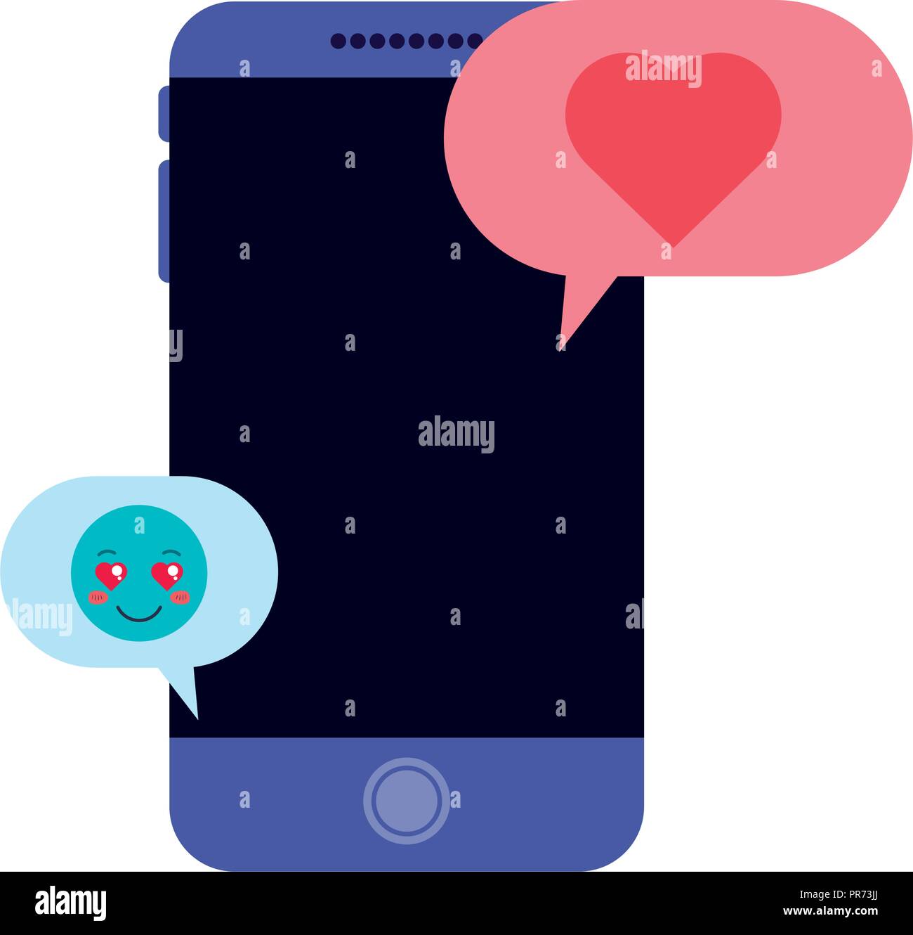 smartphone with speech bubbles isolated icon vector illustration design Stock Vector