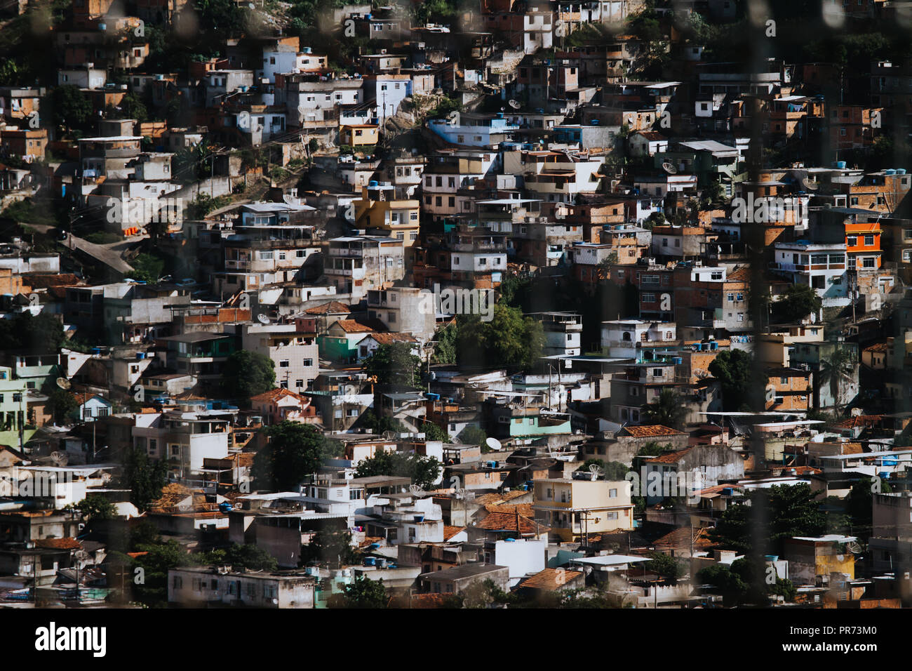 countless houses in the favela of Complexo do alemão in Rio de Janeiro Stock Photo