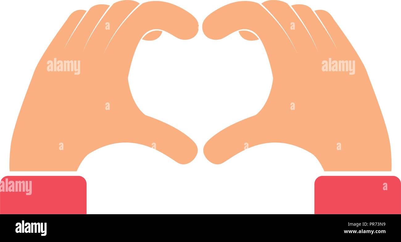 hands forming a heart vector illustration design Stock Vector Image ...