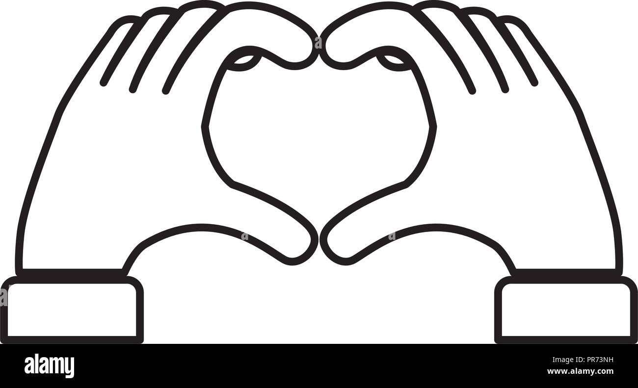 hands forming a heart vector illustration design Stock Vector Image ...