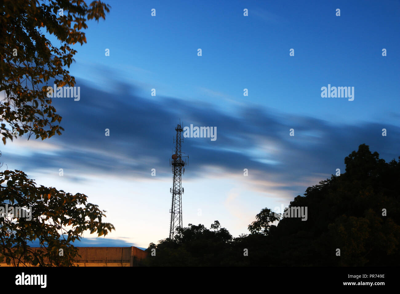 Backlit tv tower hi-res stock photography and images - Alamy