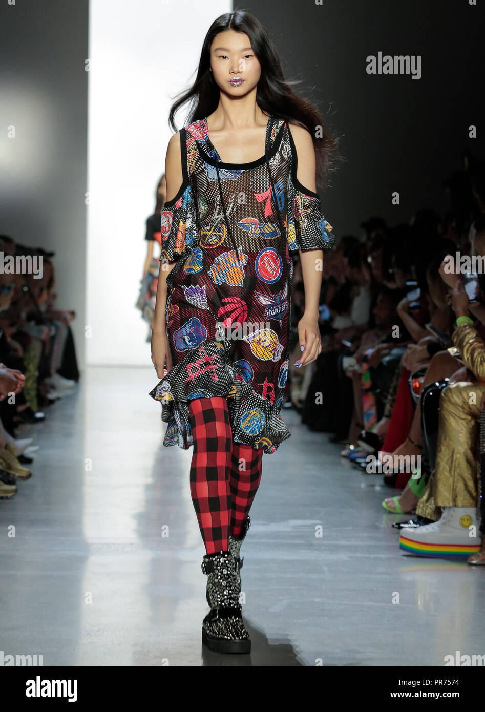 NEW YORK, NY - September 06, 2018: Yoon Young Bae walks the runway at the  Jeremy Scott Spring Summer 2019 fashion show during New York Fashion Week  Stock Photo - Alamy