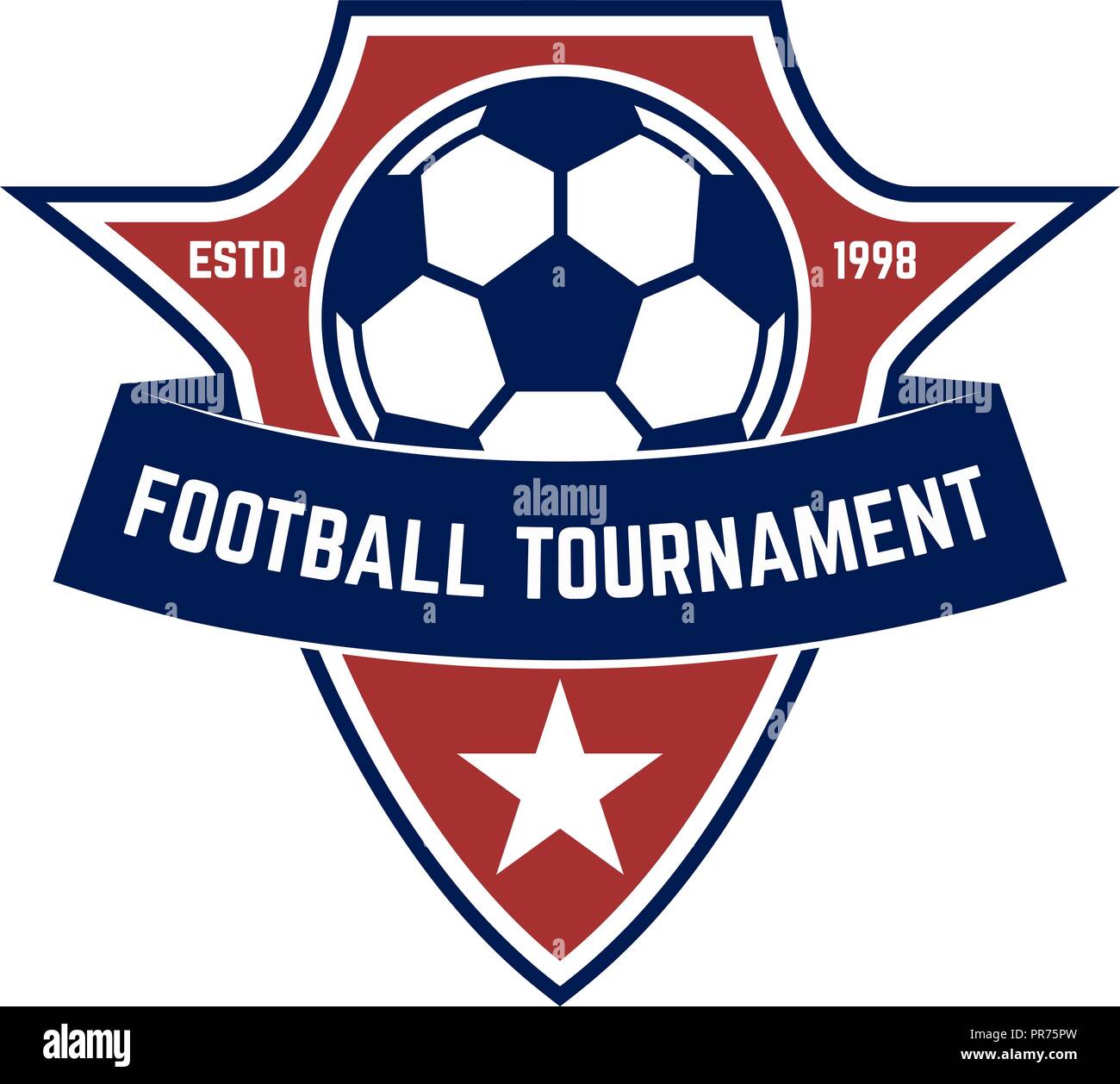 Soccer Football Emblems Design Element For Logo Label Emblem Sign Vector Illustration Stock Vector Image Art Alamy