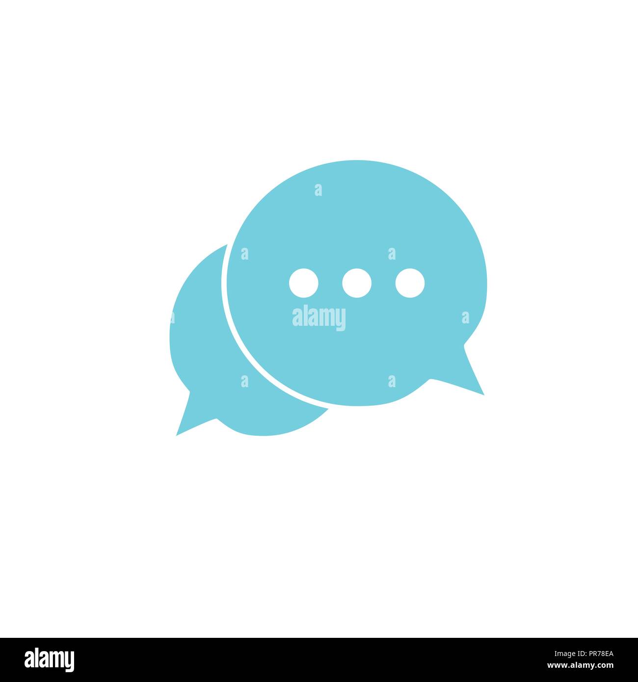 Chat icon. Speech bubbles icon. Message sign. Vector illustration, flat design. Stock Vector