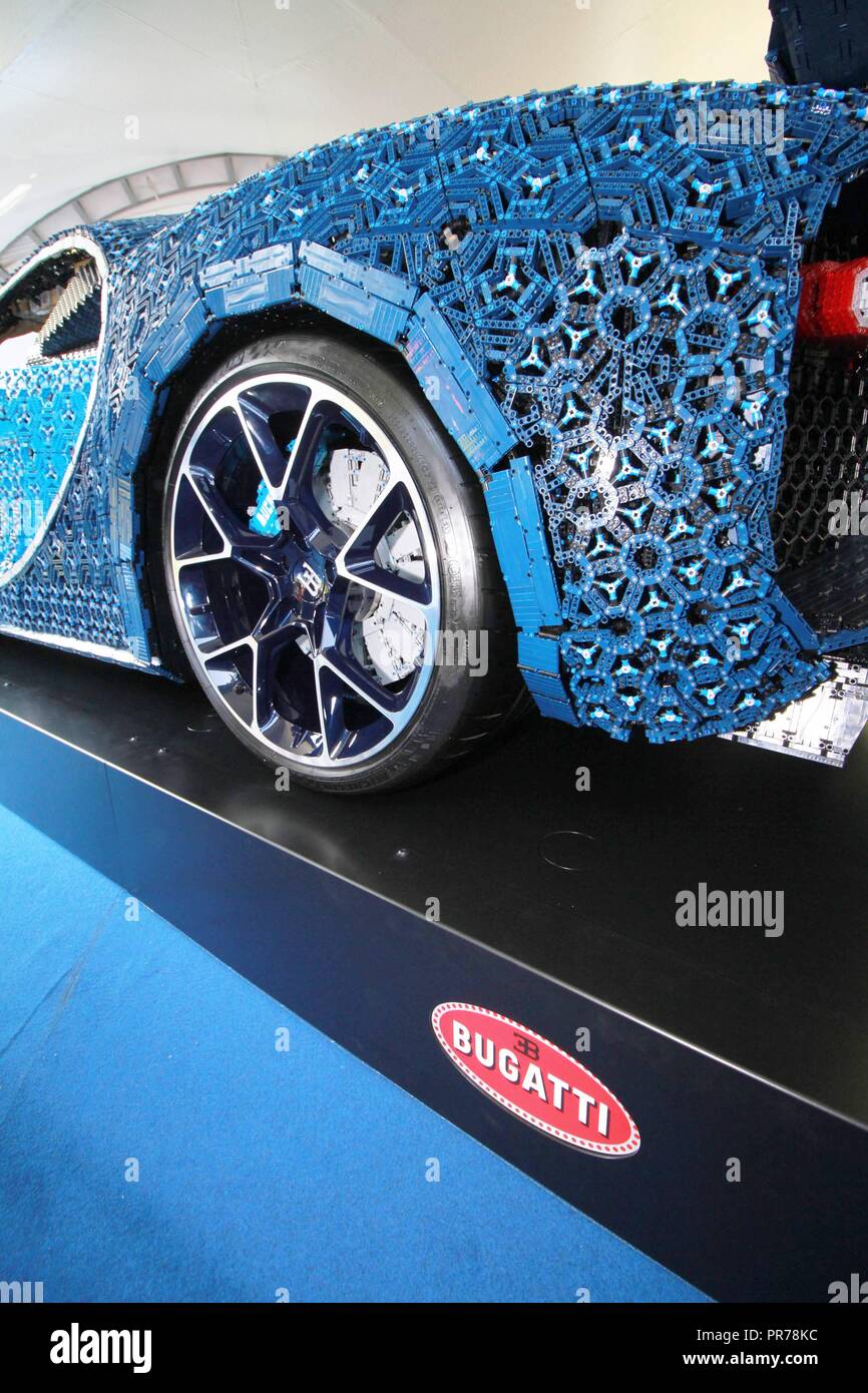 The presentation of the Bugatti Chiron built entirely with Lego at the  Autodrome of Monza Featuring: Lego Bugatti Chiron Where: Monza, Italy When:  30 Aug 2018 Credit: IPA/WENN.com **Only available for publication