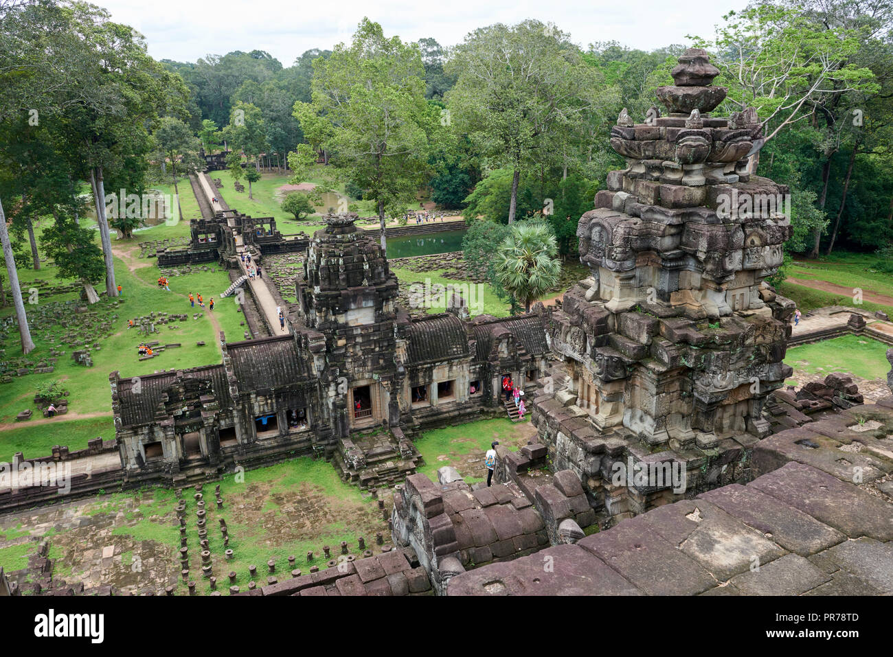 Baphuon Temple ruins in Angkor Wat. The Angkor Wat complex, Built during the Khmer Empire age, located in Siem Reap, Cambodia, is the largest religiou Stock Photo