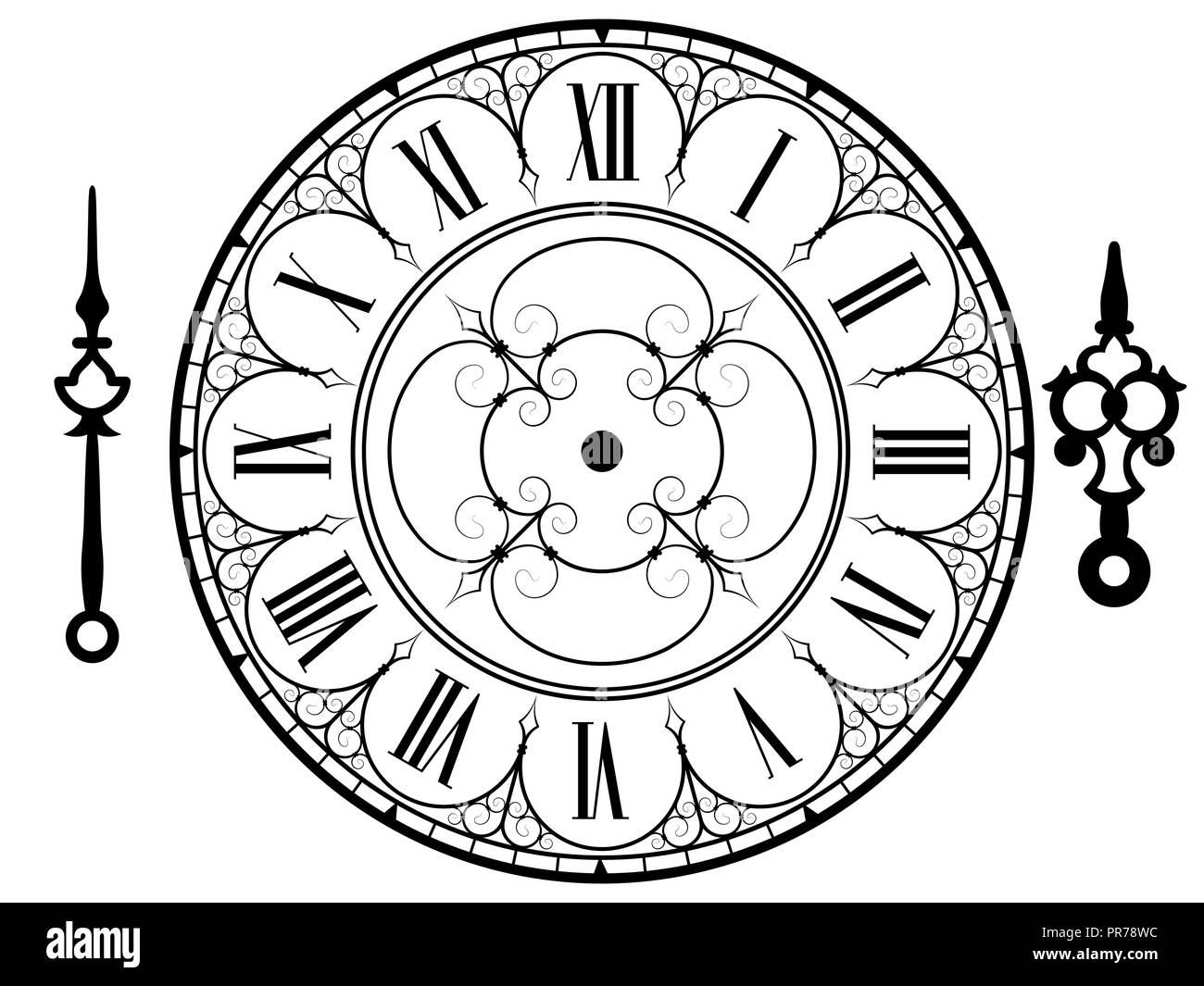 Vector vintage clock Stock Vector Image & Art Alamy