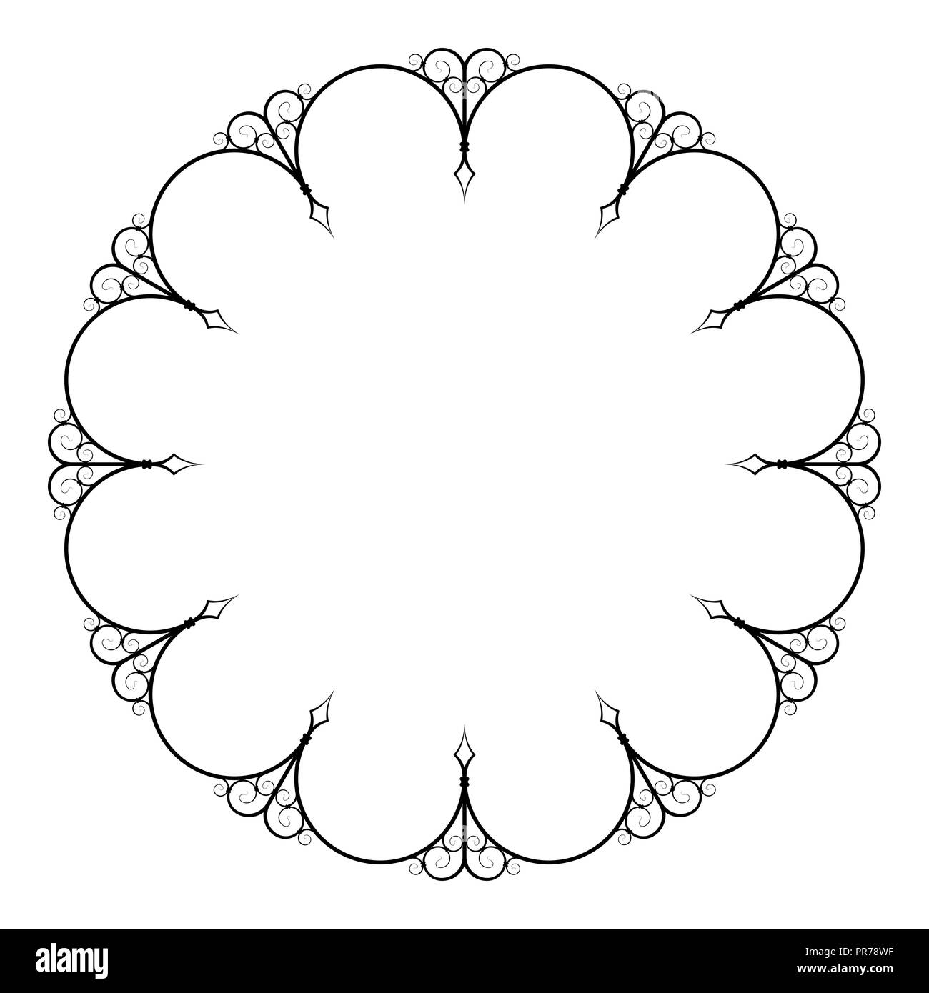 Decorative round frame Stock Vector Image & Art Alamy