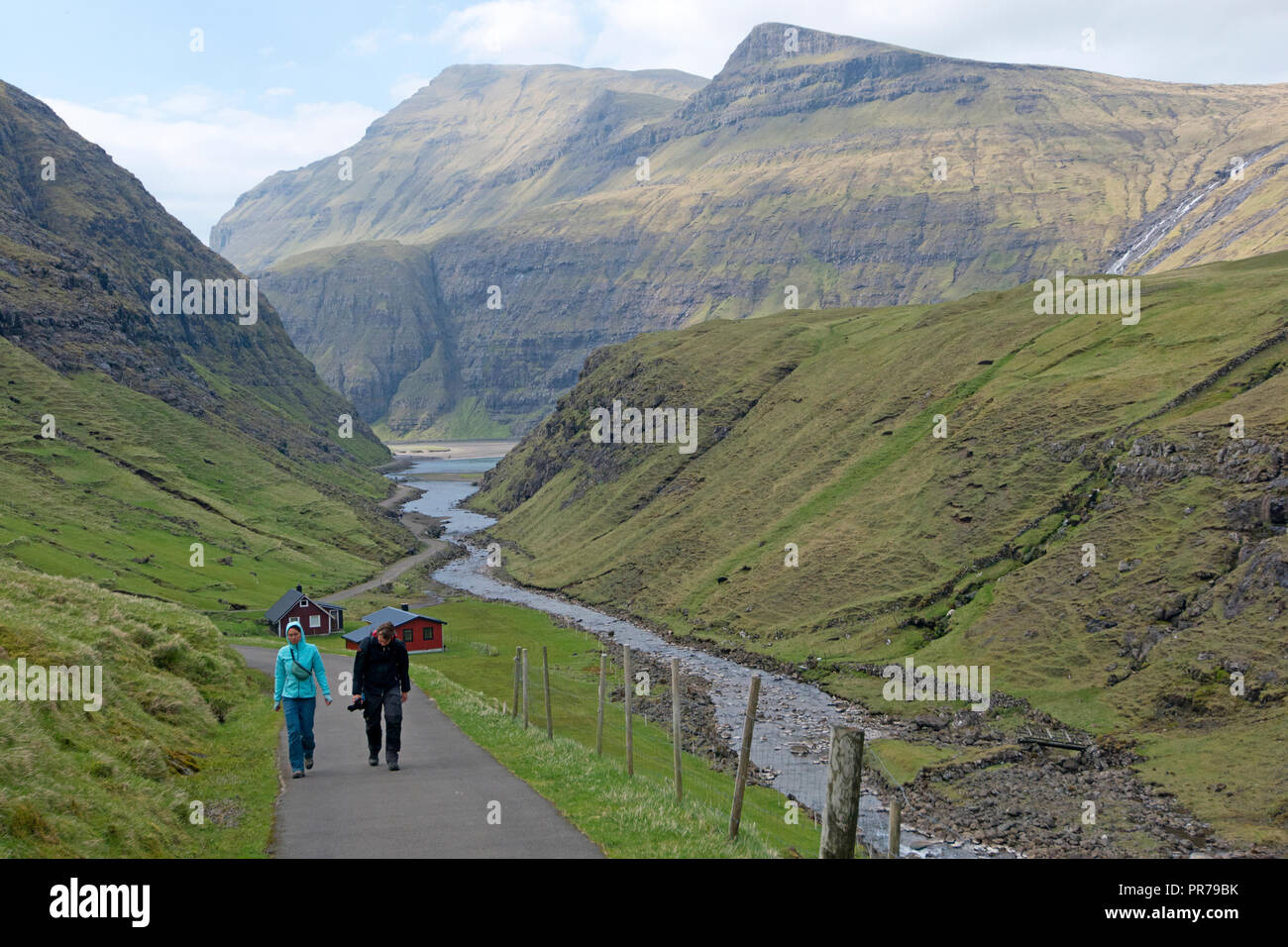 Faroes, Streymoy, Saksun, scenery Stock Photo