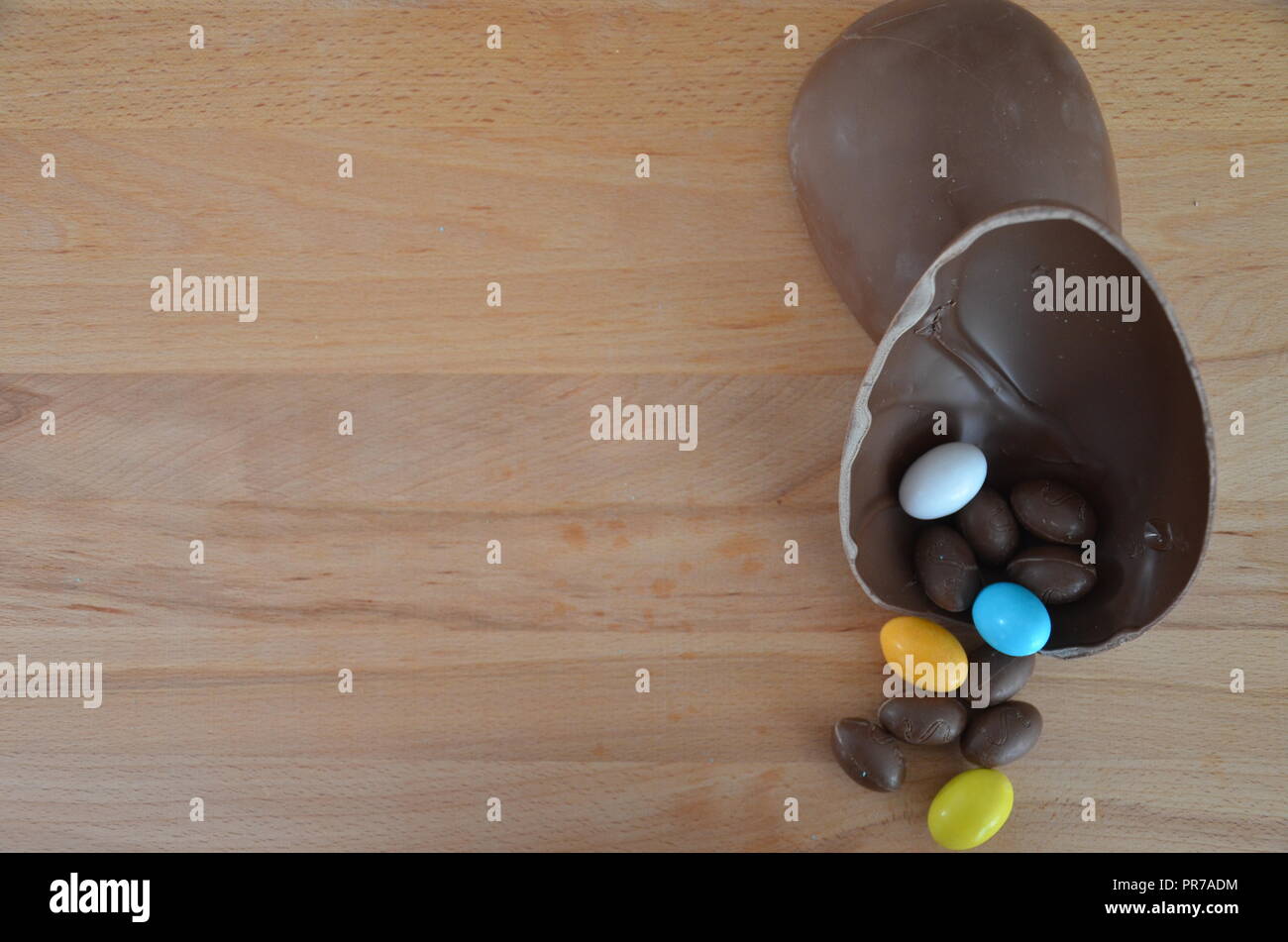 Chocolate Easter eggs Stock Photo