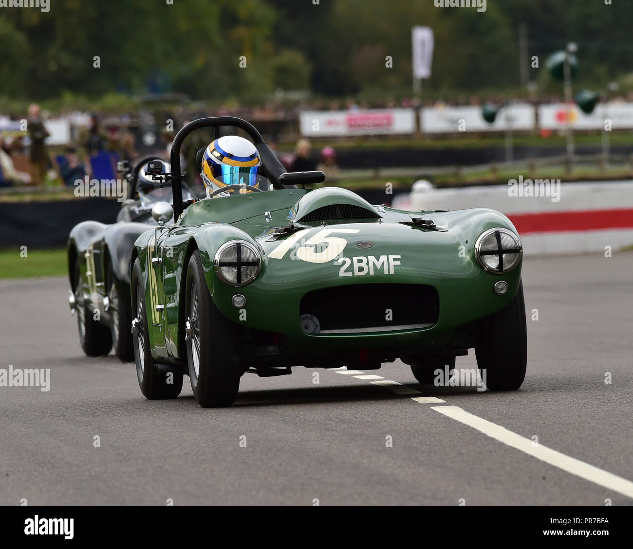 Richard Woolmer, HWM Cadillac, Freddie March Memorial Trophy, sports cars, 1952 to 1955, Goodwood Revival 2018, September 2018, automobiles, cars, cir Stock Photo
