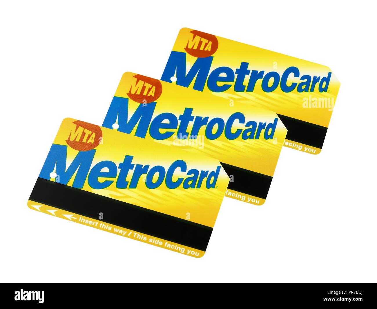 Metrocard New york City Subway isolated on white Stock Photo