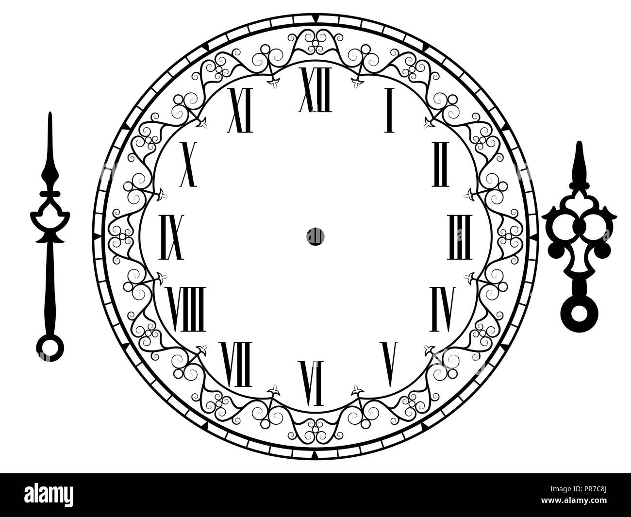 Vector vintage clock Stock Vector Image & Art - Alamy