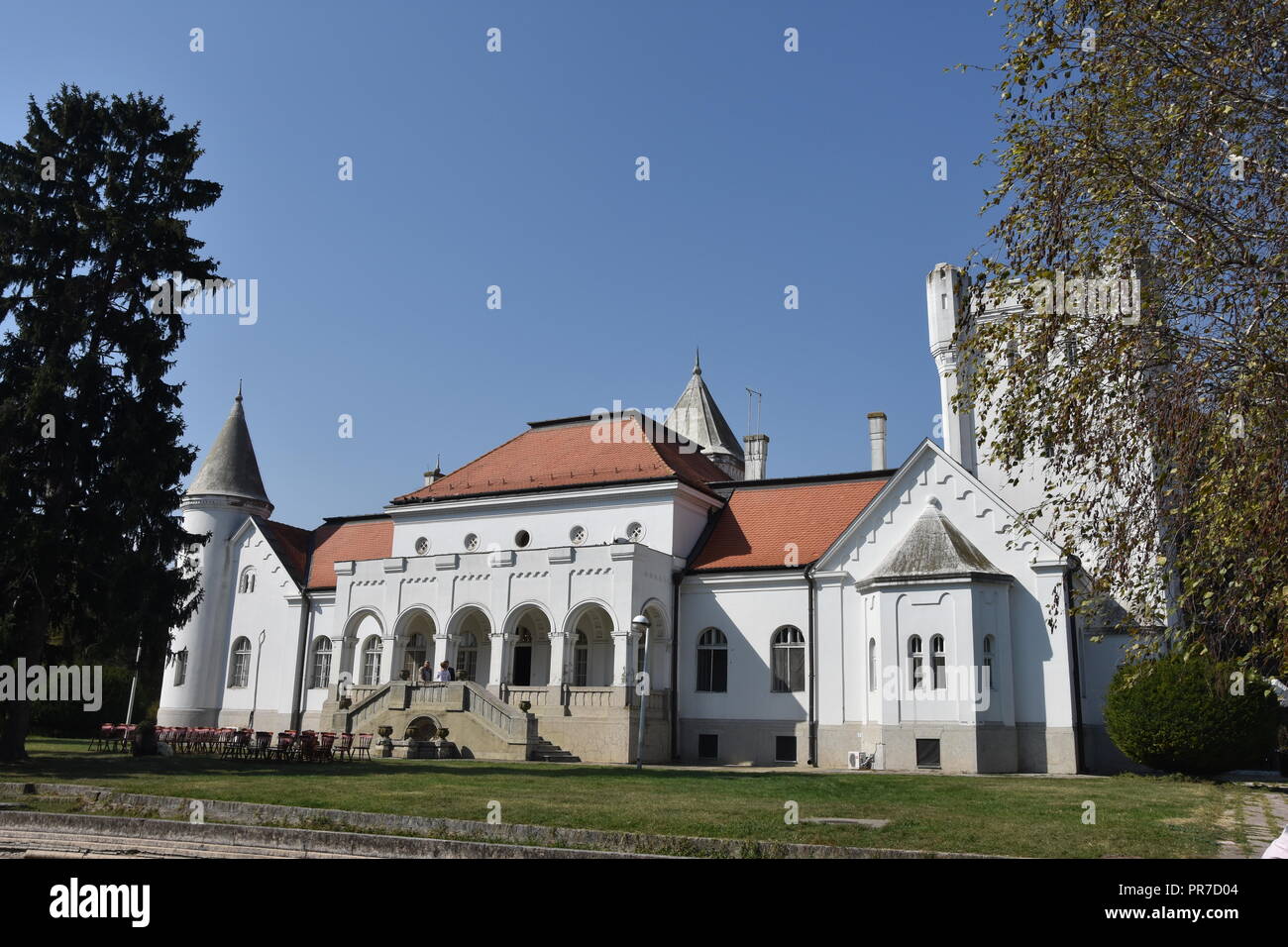 Fantast castle in Becej, Serbia. Stock Photo