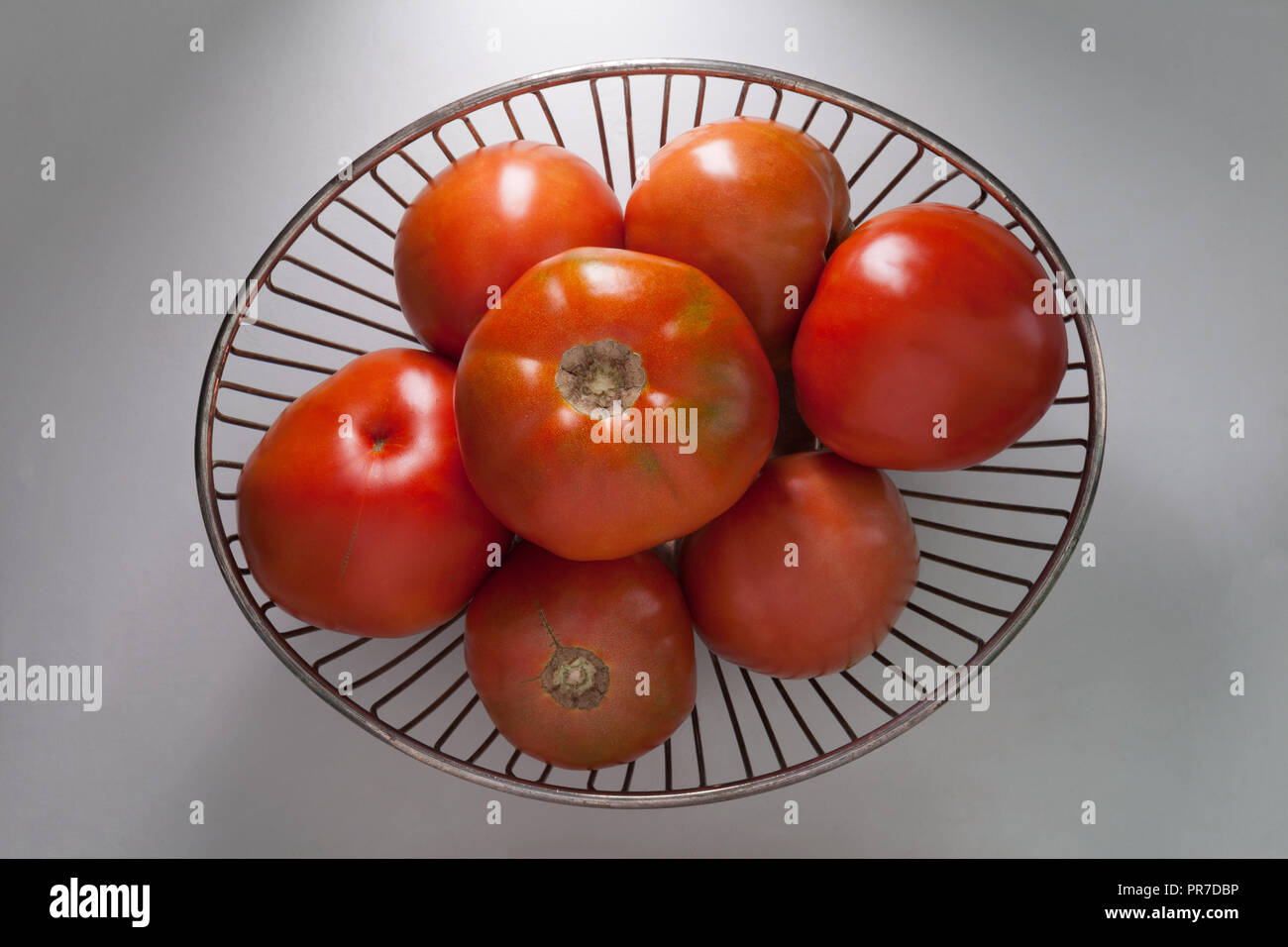 organic tomatoes Stock Photo