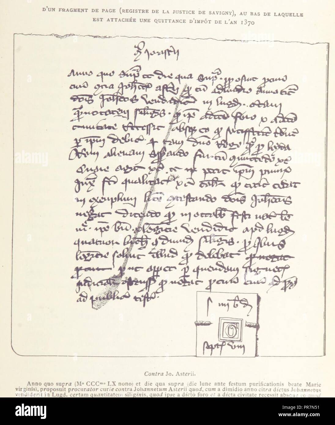 page 233 of 'Recits de la guerre de cent ans. Les Tard-Venus en Lyonnais, Forez et Beaujolais, 1356-1369' . Stock Photo
