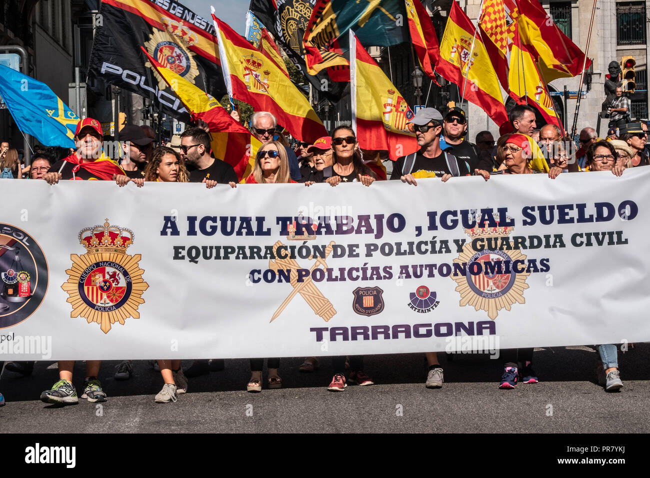 Barcelona Catalonia Spain 29th Sep 2018 Jusapol Sympathizers