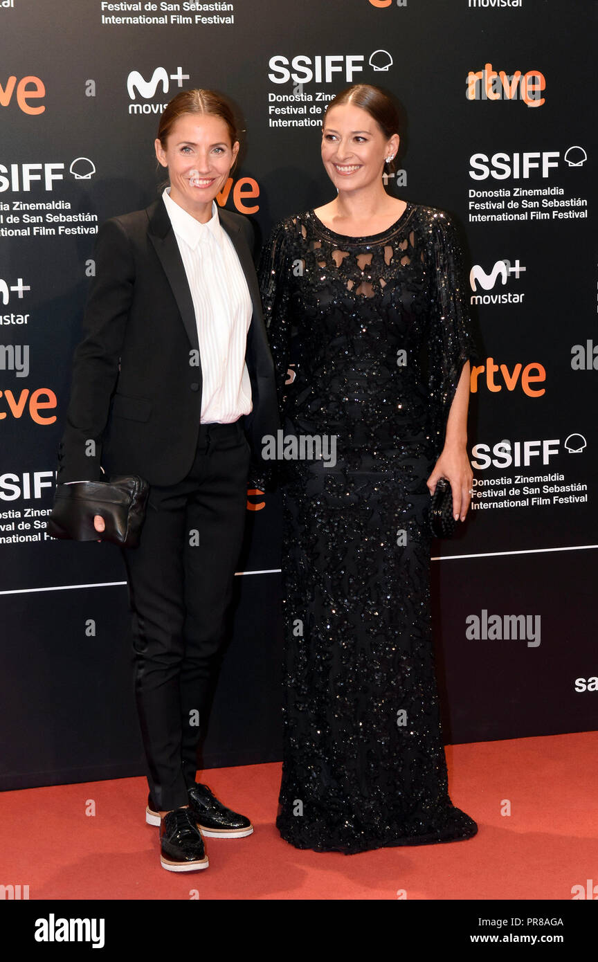 Tuva Novotny and Pia Tjelta at the premiere of 'Blind Spot/Blindsone' at the 66th San Sebastian International Film Festival/Festival Internacional de Cine de San Sebastián at the Kursaal. San Sebastian, 28.09.2018 | usage worldwide Stock Photo