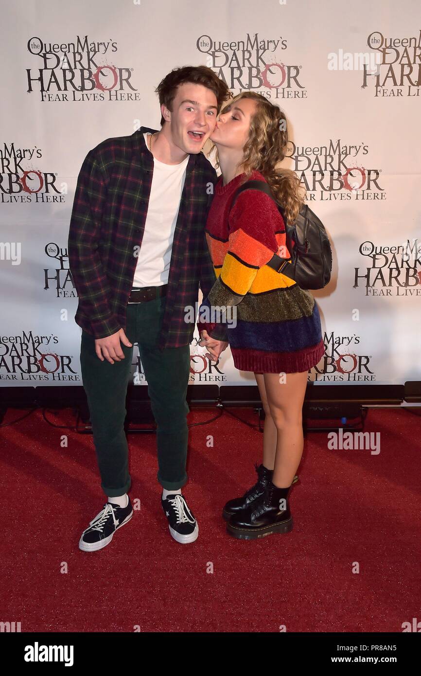 Dylan Summerall And Brec Bassinger At Queen Mary S Dark Harbor Media And Vip Night At Dark Harbor