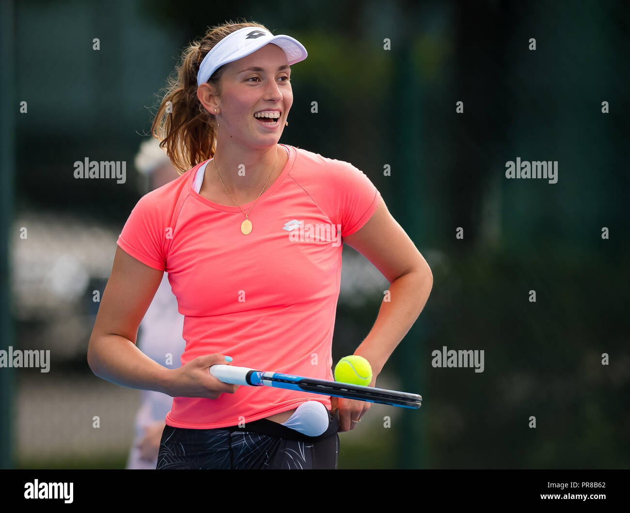 China. 30 September 2018. Elise Mertens of Belgium during practice at the  2018 China Open WTA Premier Mandatory tennis tournament Credit: AFP7/ZUMA  Wire/Alamy Live News Stock Photo - Alamy