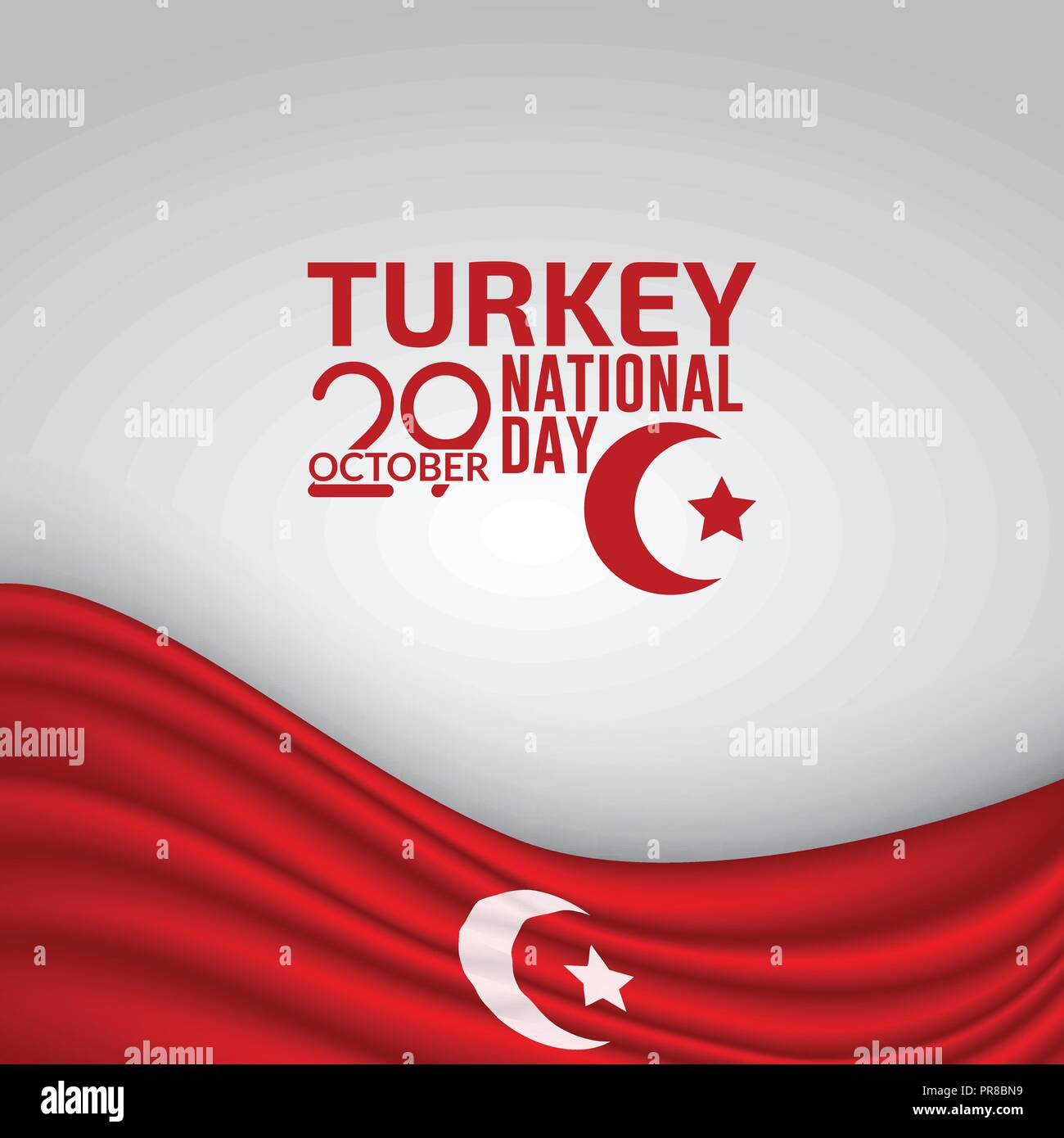 Turkey Independence Day Flag Vector Background Illustration Stock Vector