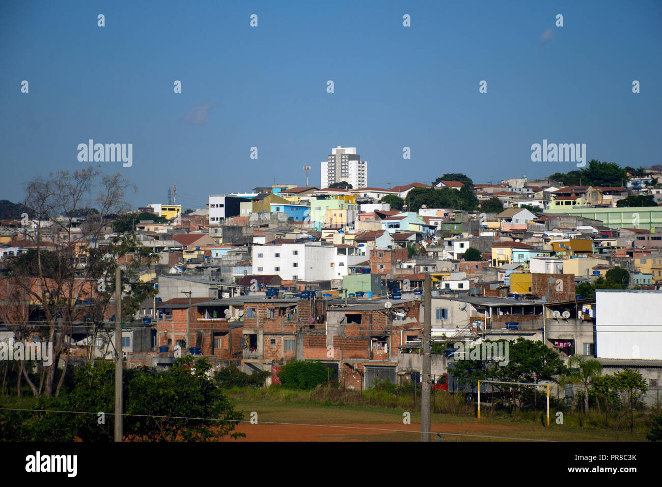 Cangaiba neighborhood viewed from Ayrton Senna Highway, Sao Paulo ...