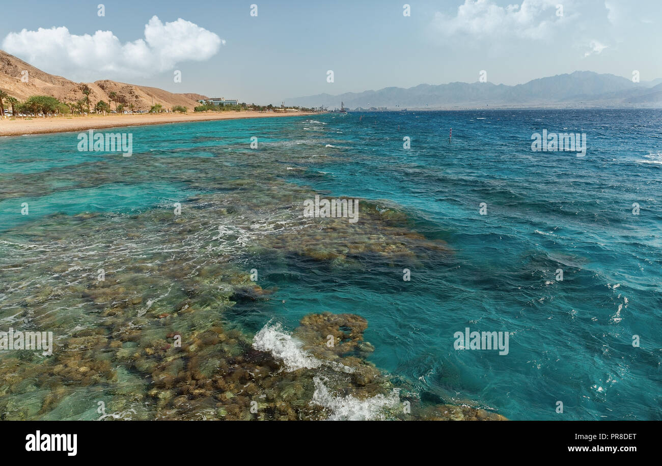 Panorama of the coast of Eilat on the Red Sea,Israel Stock Photo - Alamy