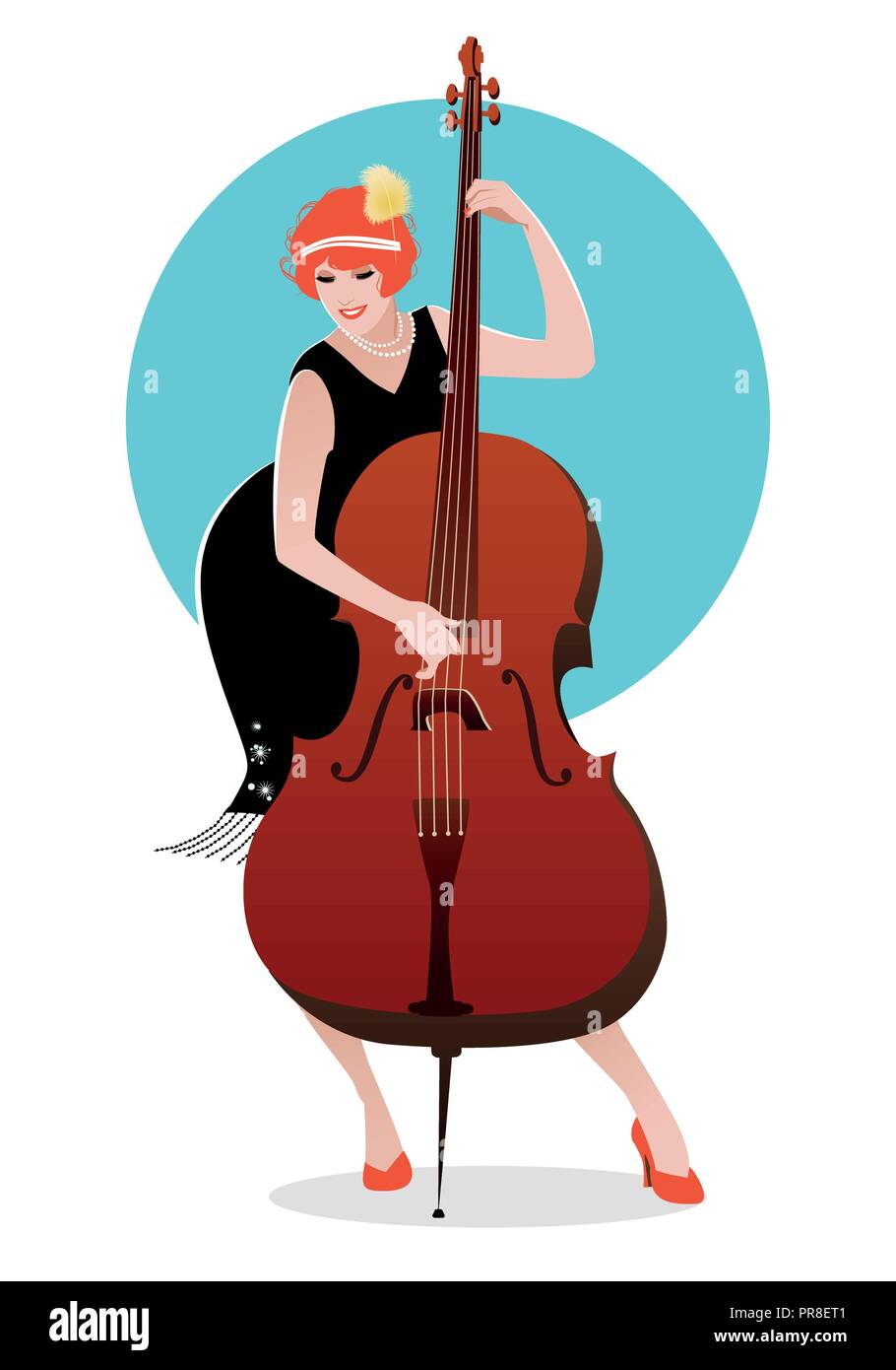 Flapper girl 1920s illustration hi-res stock photography and images - Alamy