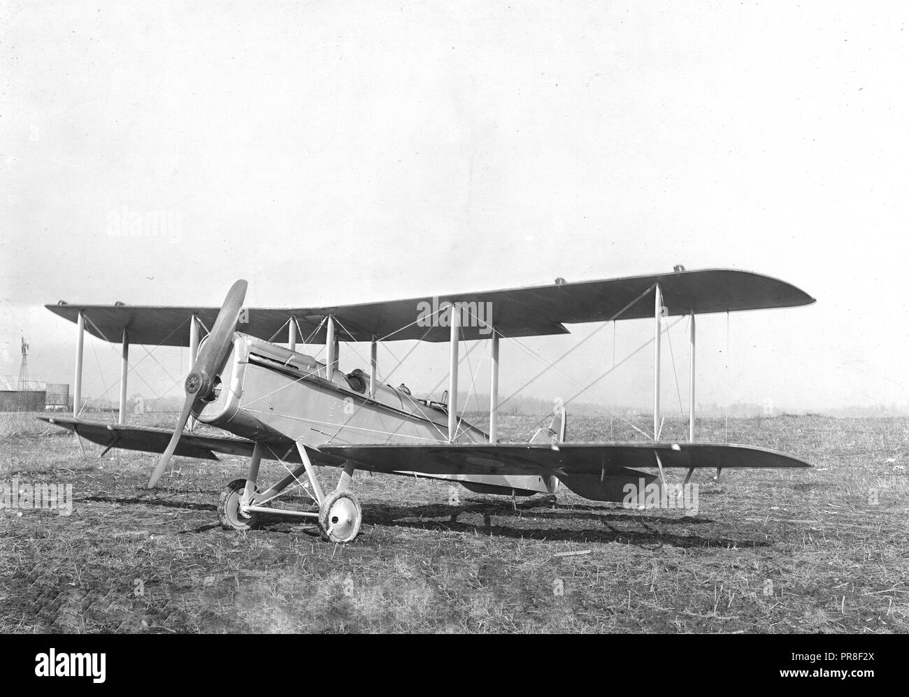 2/23/1918 - MFR. Of airplanes at Plant of Dayton-Wright Co., Dayton & Moraine City, Ohio. Model De Haviland plane Stock Photo