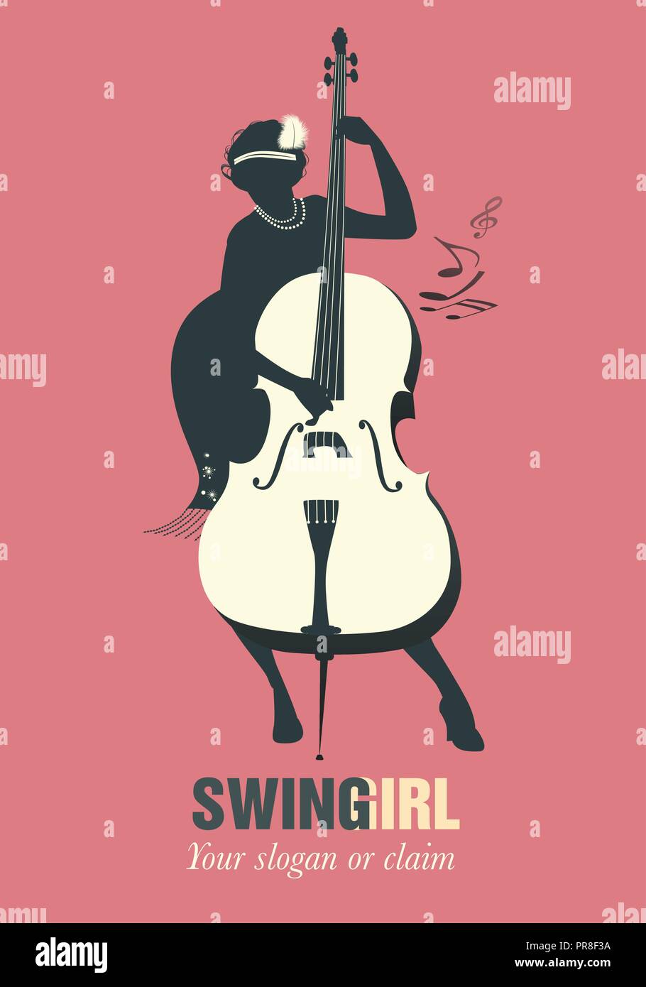 1920s flapper girl illustration hi-res stock photography and images - Alamy
