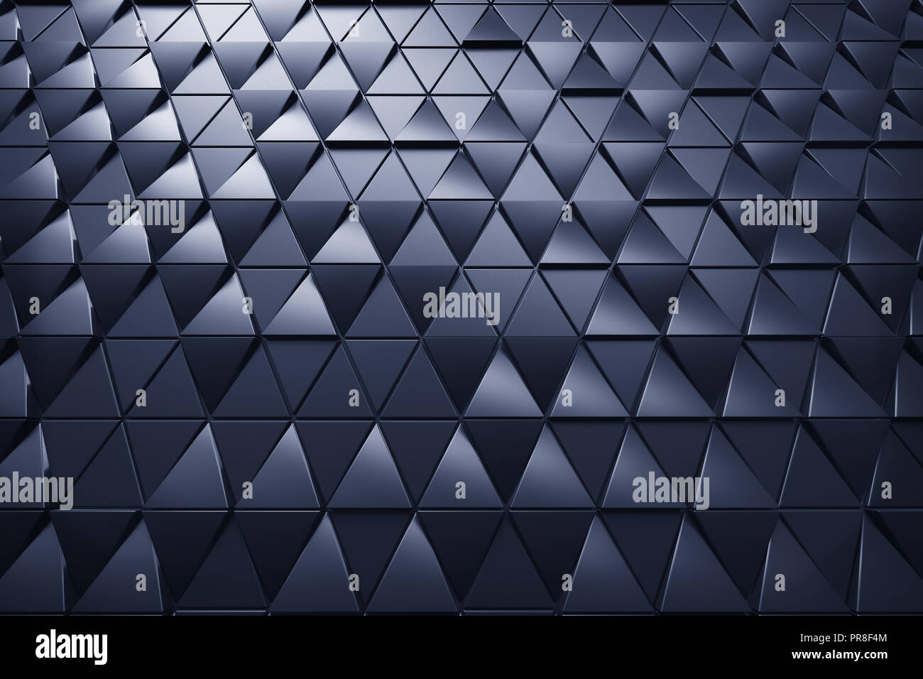 Abstract dark background of polygonal triangle shape Stock Photo