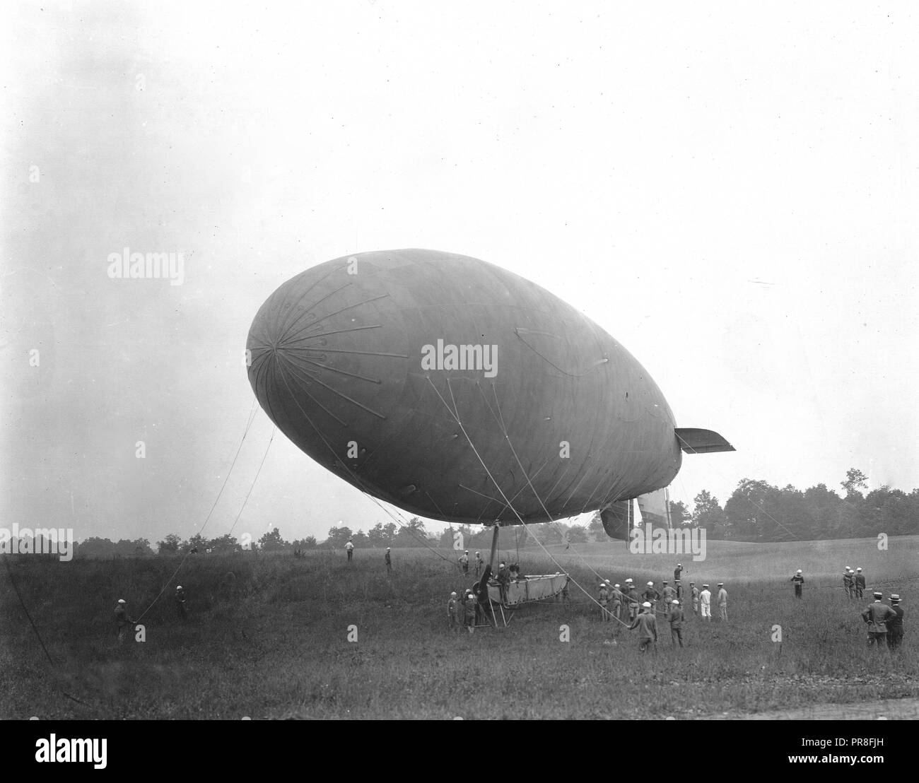 Test blimp crashes on first remote-controlled flight