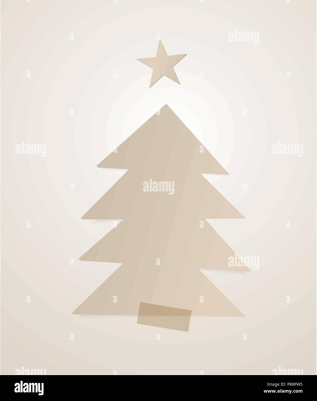 Hand sketch Christmas tree and star. Vector illustration Stock Vector ...