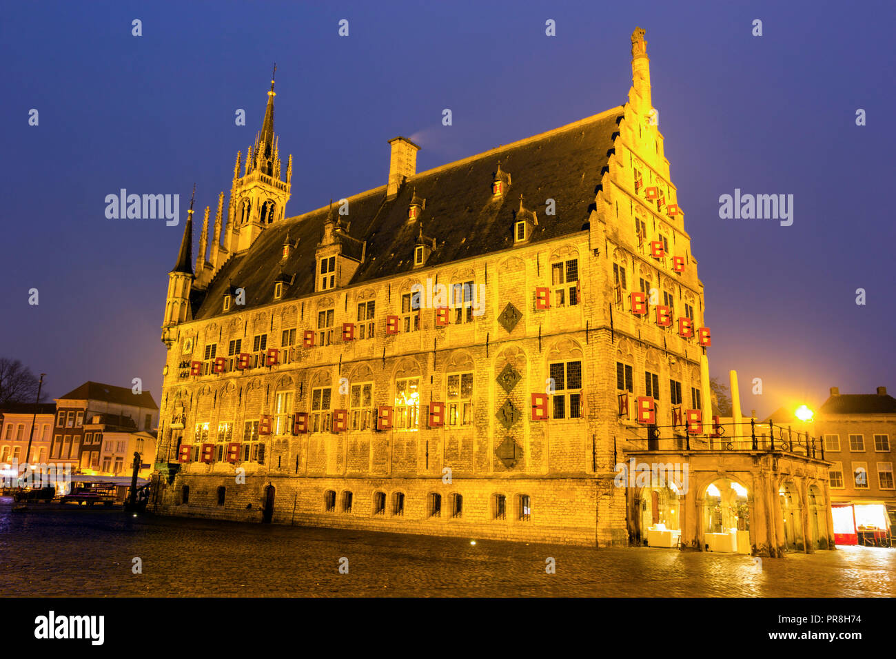 City Hall in Gouda. Gouda, South Holland, Netherlands. Stock Photo